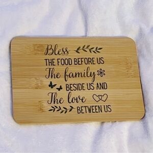 Family Blessing Bamboo Cutting Board